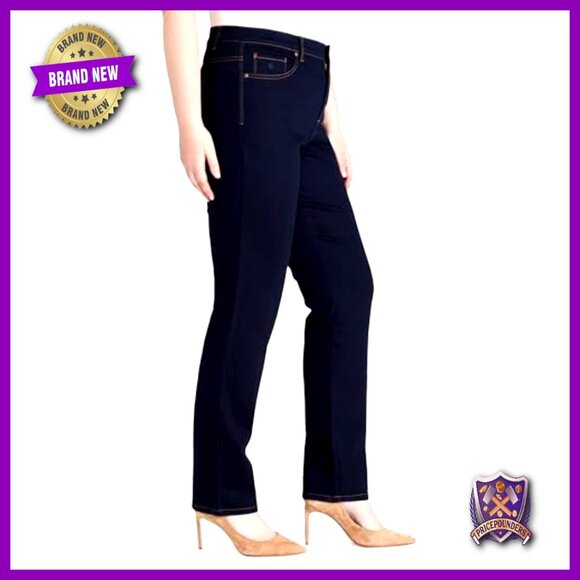 Plus Size High Rise Tapered Jeans with 31" Inseam, Classic Fit - Picture 2 of 3